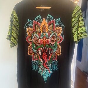 Black and Green Graphic T-Shirt